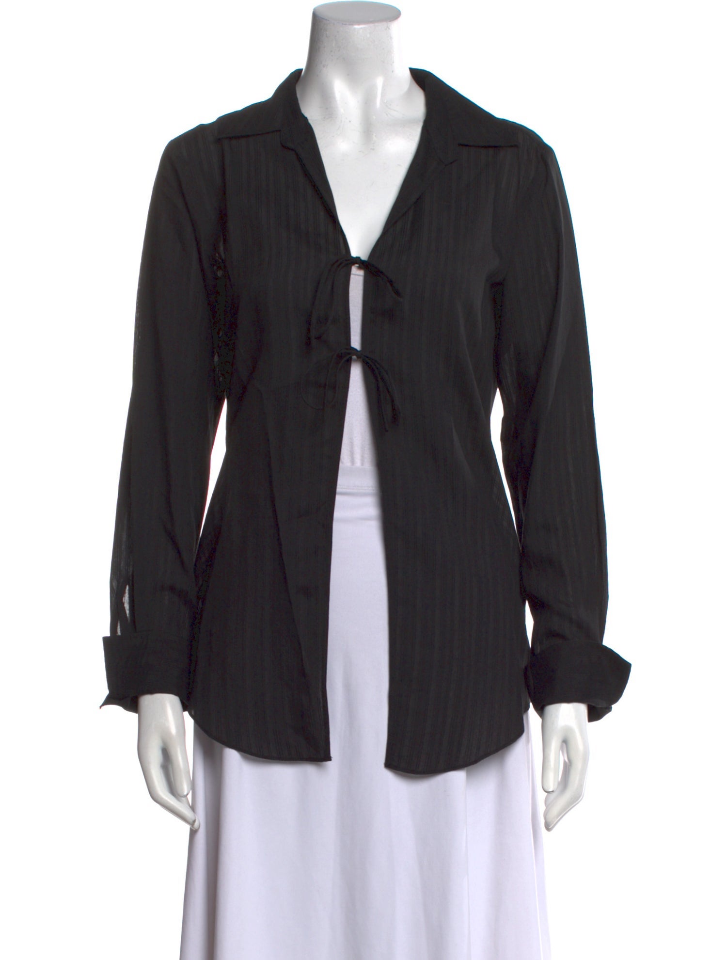 FRAME V-Neck Long Sleeve Button-Up Top w/ Tags