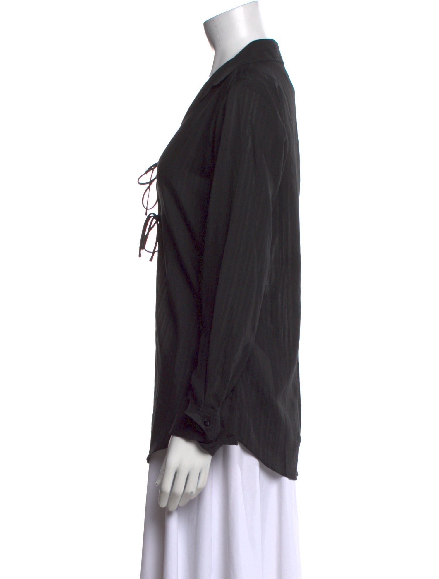 FRAME V-Neck Long Sleeve Button-Up Top w/ Tags