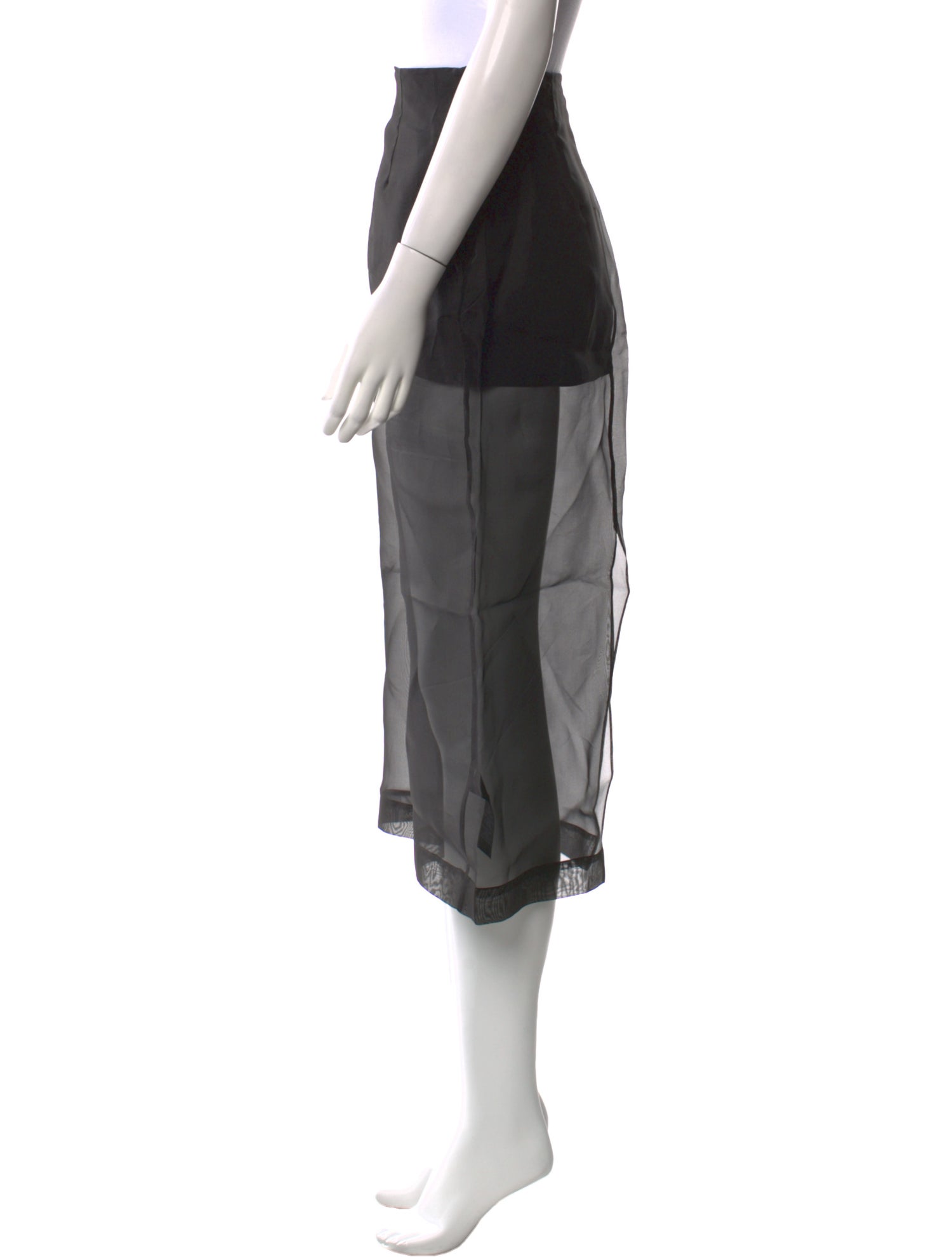 FRAME Silk Midi Length Skirt