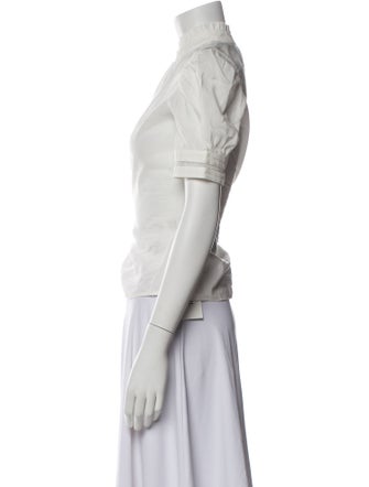 FRAME Mock Neck Short Sleeve Top