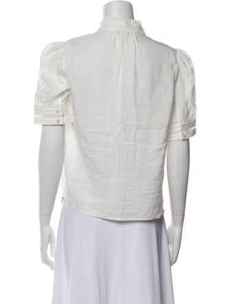 FRAME Mock Neck Short Sleeve Top