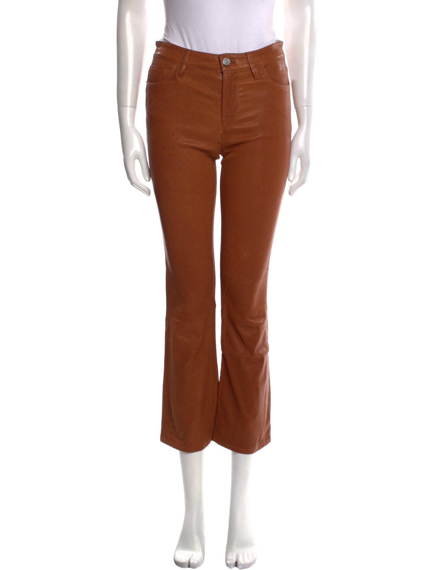 FRAME Lamb Leather Straight Leg Pants