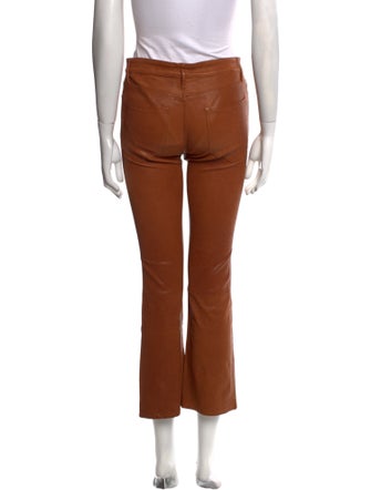 FRAME Lamb Leather Straight Leg Pants