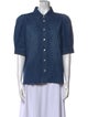 FRAME Short Sleeve Button-Up Top