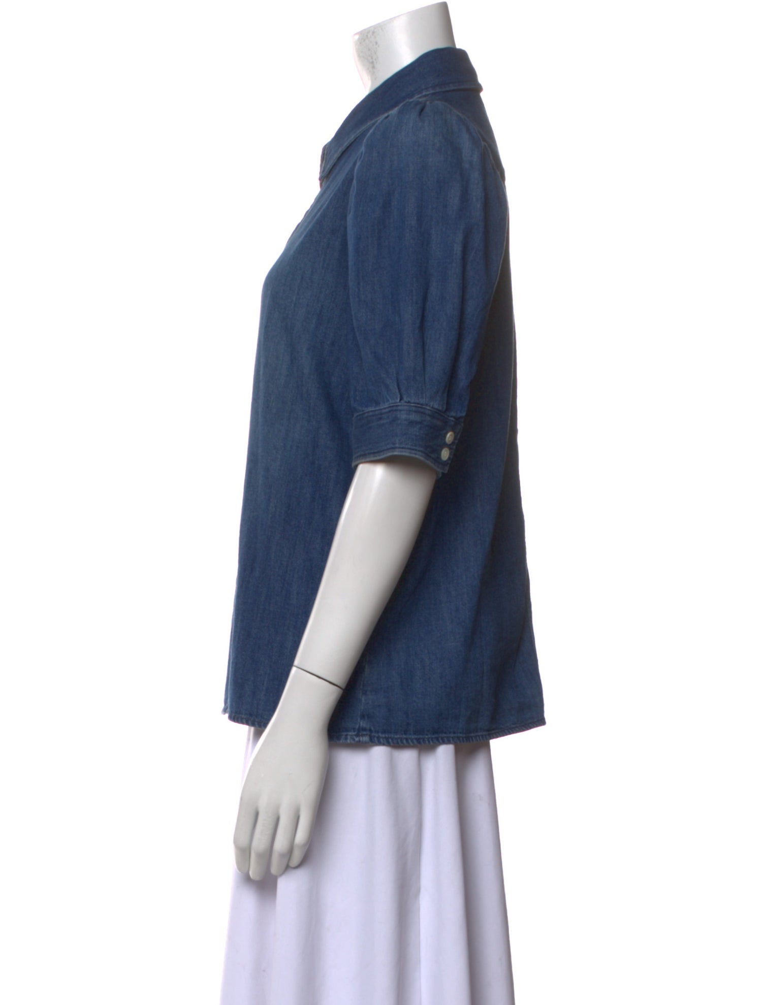 FRAME Short Sleeve Button-Up Top