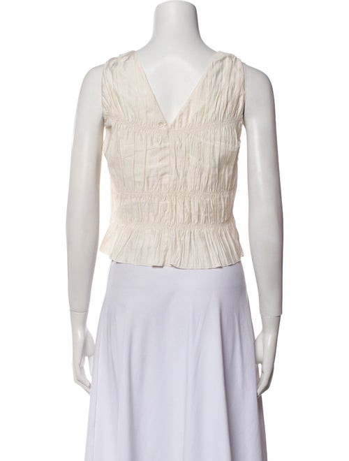 FRAME V-Neck Sleeveless Crop Top