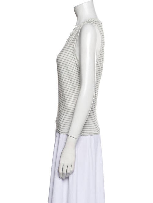 FRAME Linen Striped Crop Top