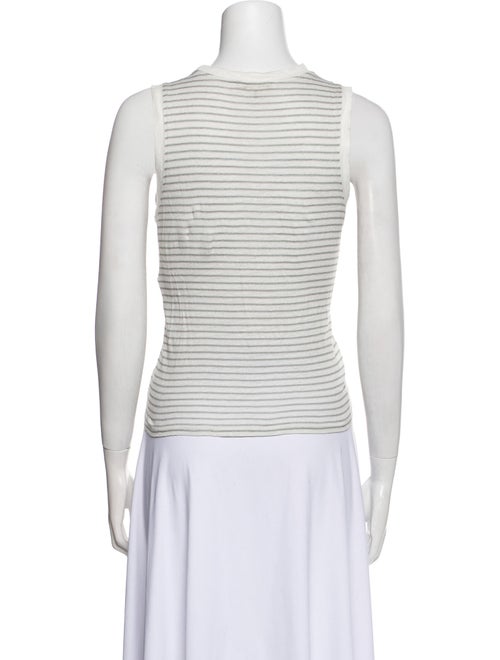 FRAME Linen Striped Crop Top