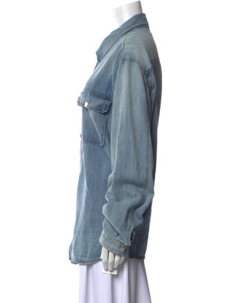 FRAME Long Sleeve Button-Up Top