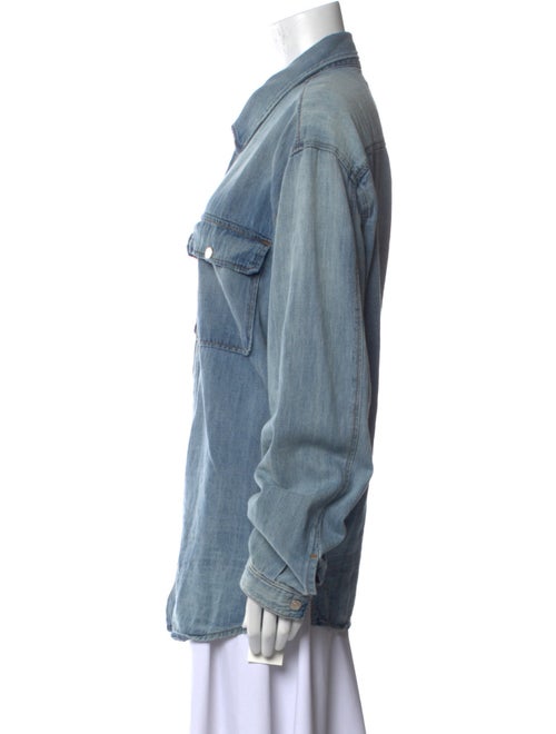 FRAME Long Sleeve Button-Up Top