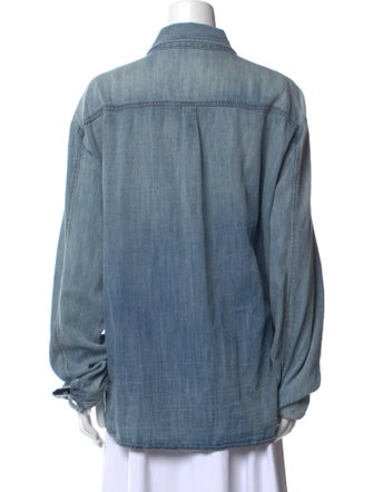 FRAME Long Sleeve Button-Up Top