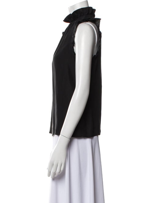 FRAME Silk Mock Neck Blouse