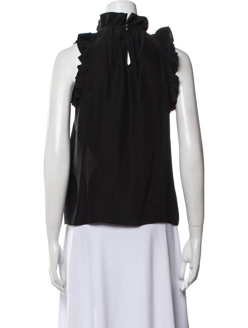 FRAME Silk Mock Neck Blouse