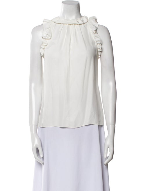 FRAME Silk Bateau Neckline Blouse