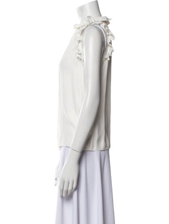 FRAME Silk Bateau Neckline Blouse