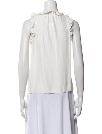 FRAME Silk Bateau Neckline Blouse