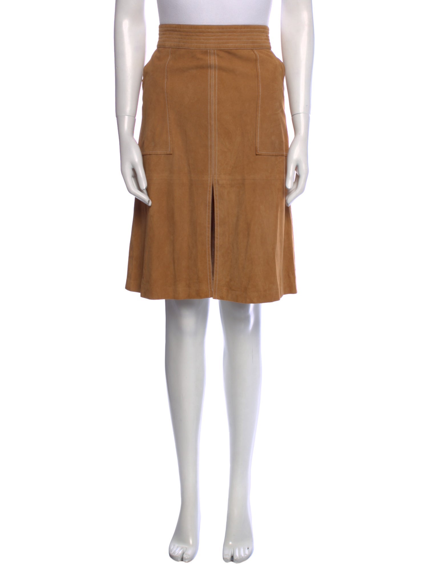 FRAME Suede Knee-Length Skirt