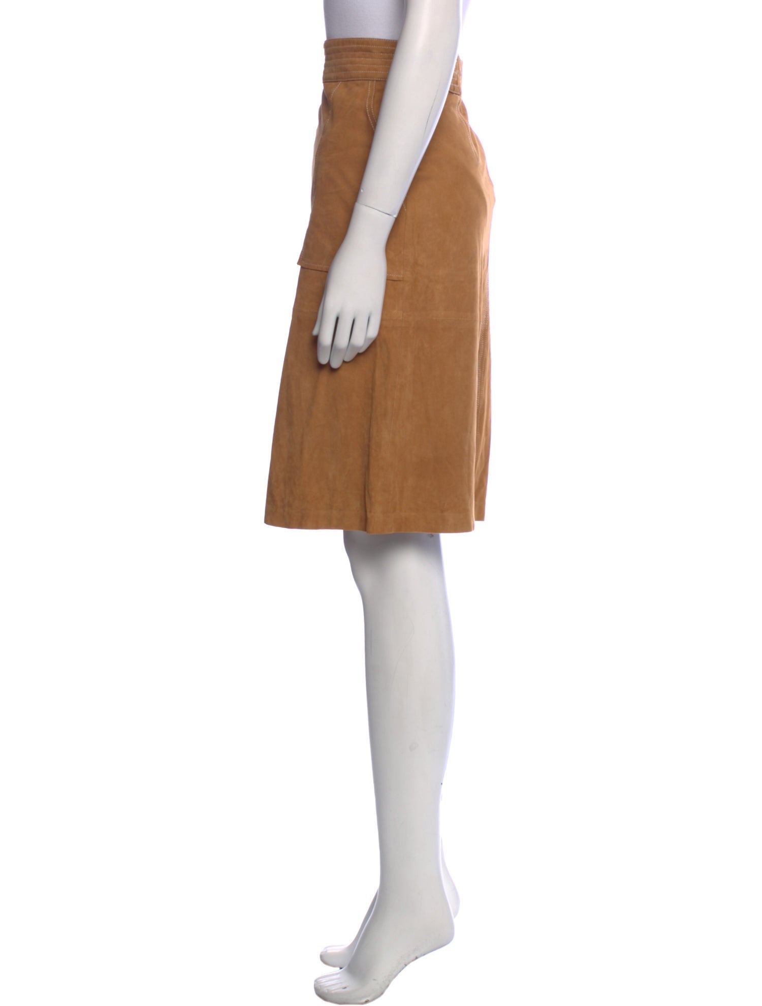 FRAME Suede Knee-Length Skirt