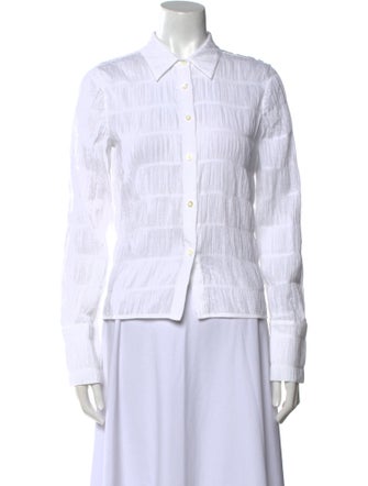 FRAME Long Sleeve Button-Up Top