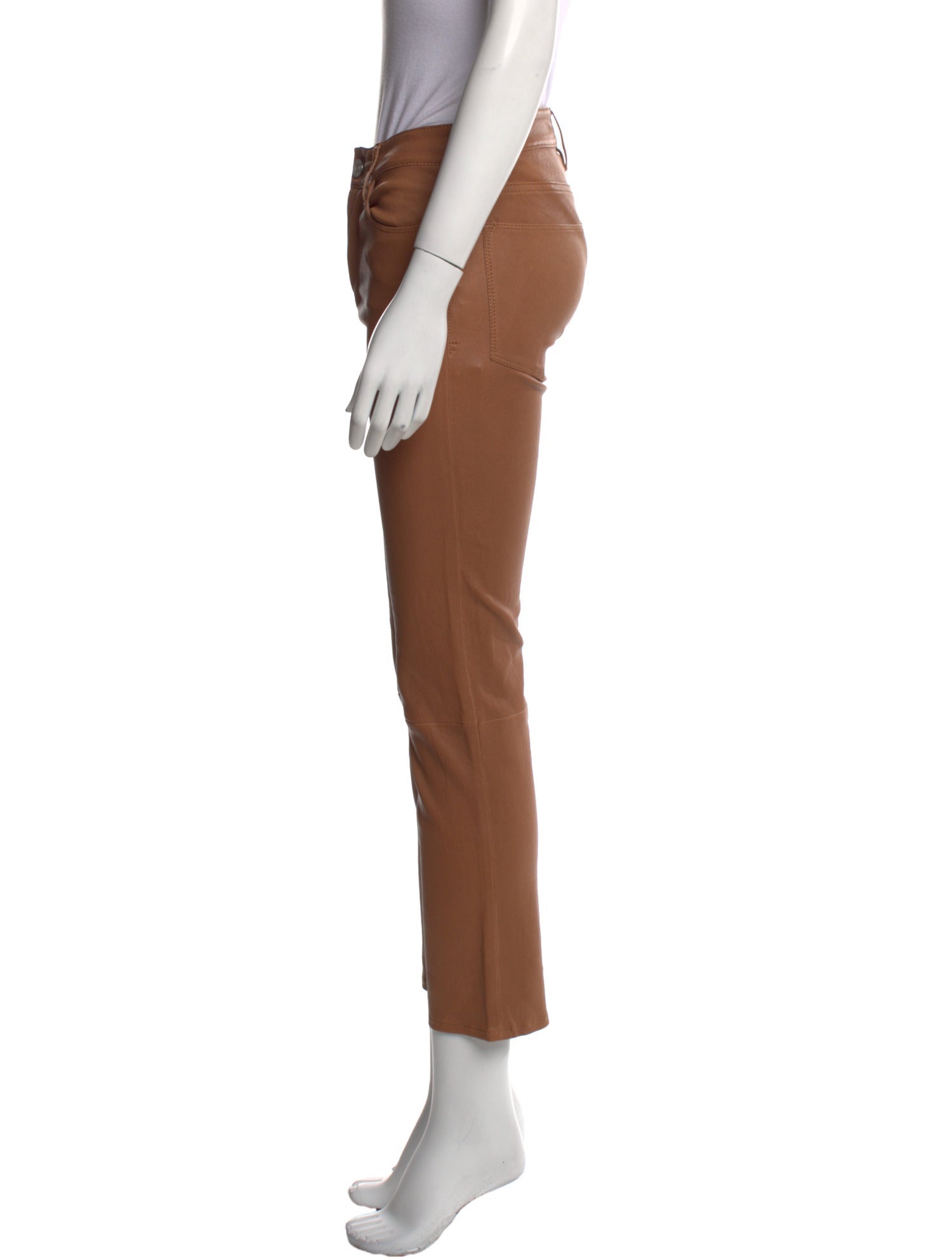 FRAME Lamb Leather Straight Leg Pants