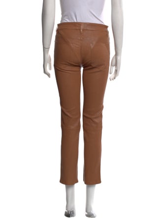 FRAME Lamb Leather Straight Leg Pants