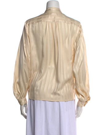 FRAME Silk Mock Neck Blouse