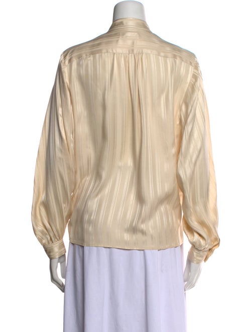 FRAME Silk Mock Neck Blouse