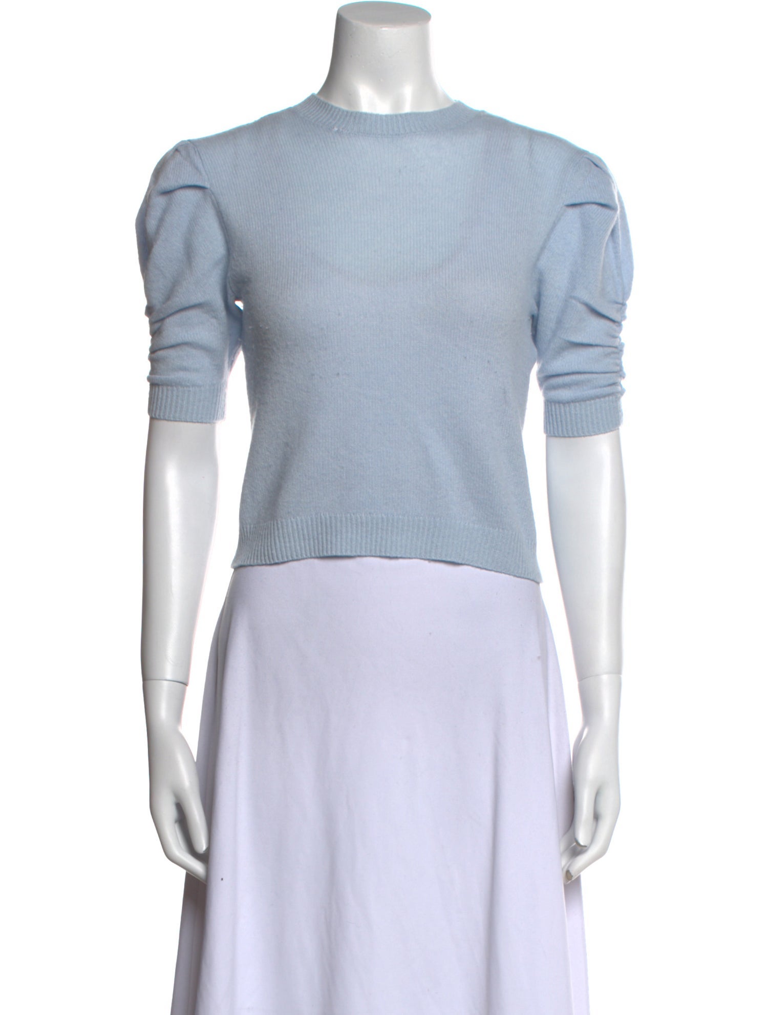 FRAME Cashmere Crew Neck Crop Top