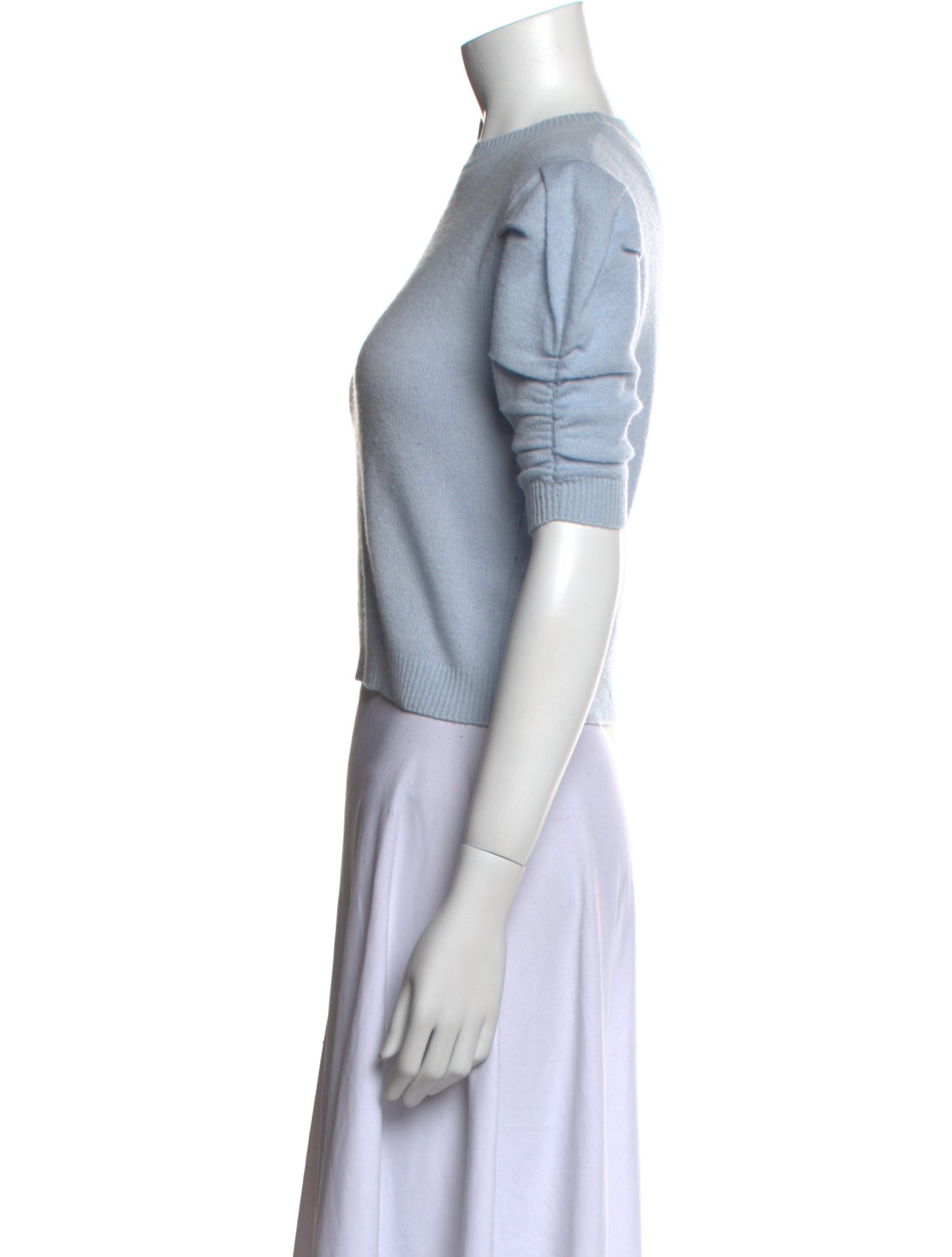 FRAME Cashmere Crew Neck Crop Top