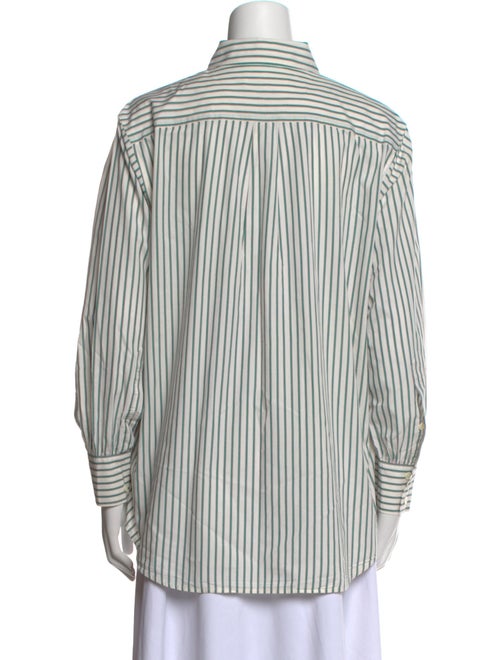 FRAME Striped Long Sleeve Button-Up Top