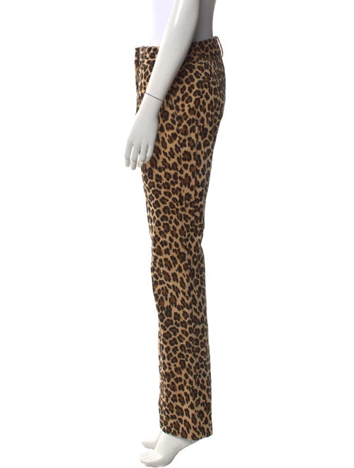 FRAME Animal Print Wide Leg Pants