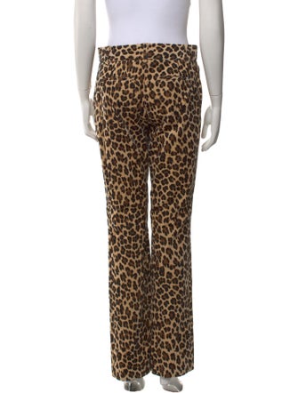FRAME Animal Print Wide Leg Pants