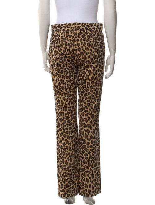 FRAME Animal Print Wide Leg Pants