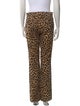 FRAME Animal Print Wide Leg Pants