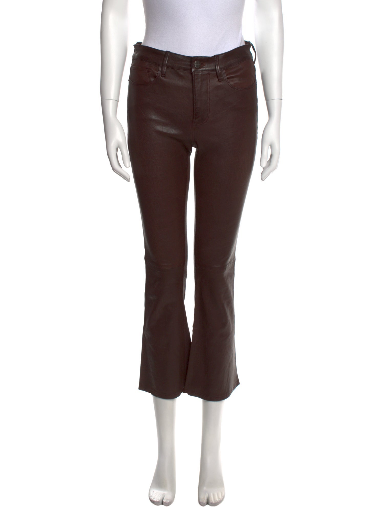 FRAME Lamb Leather Straight Leg Pants
