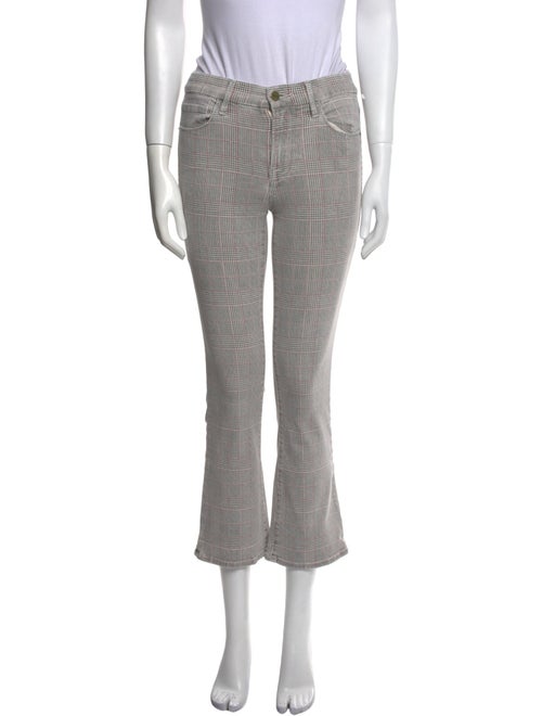 FRAME Plaid Print Straight Leg Pants