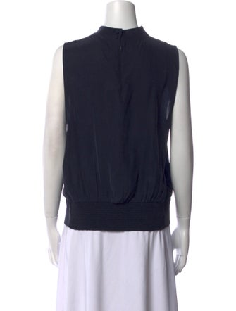 FRAME Silk Mock Neck Top