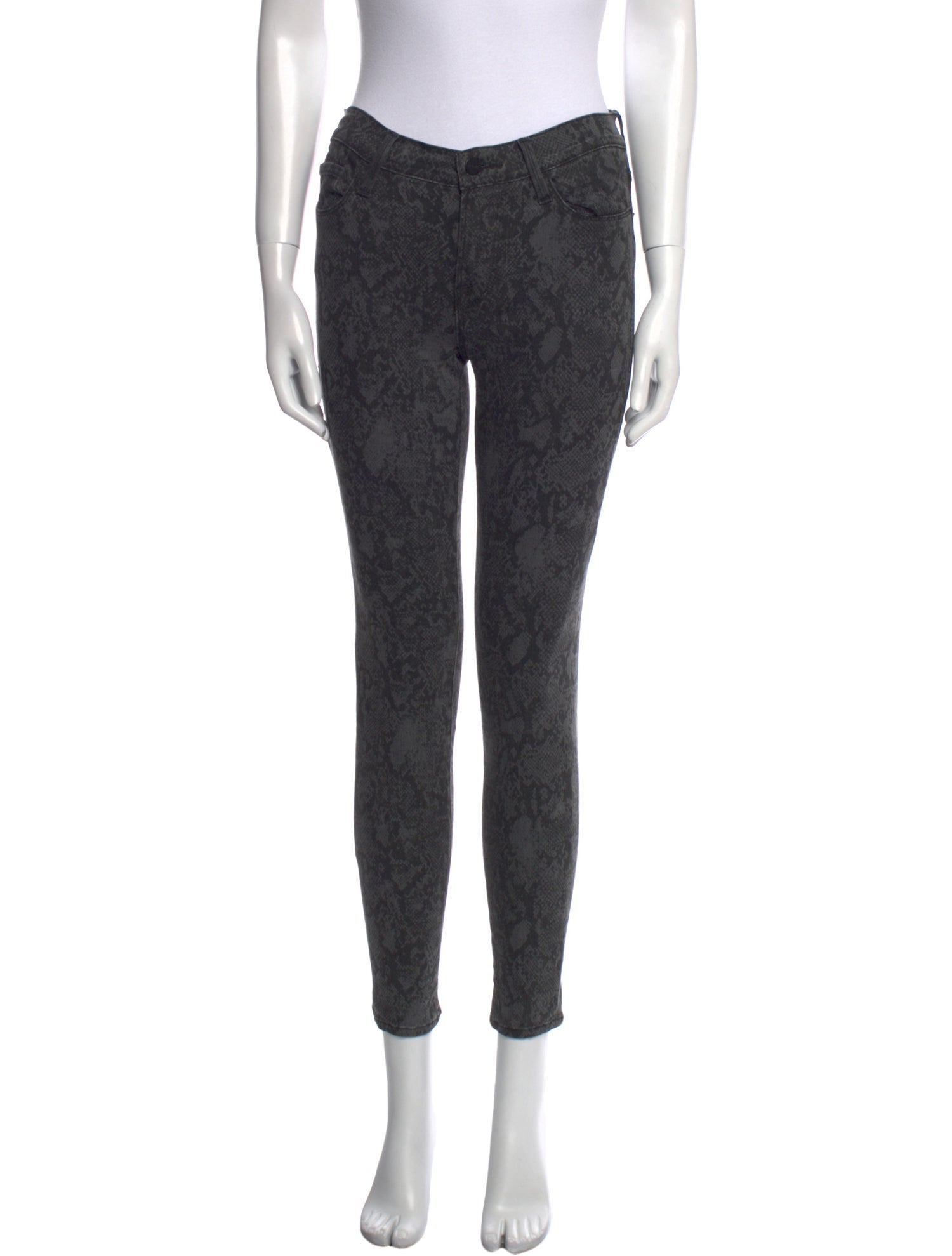 FRAME Printed Skinny Leg Pants