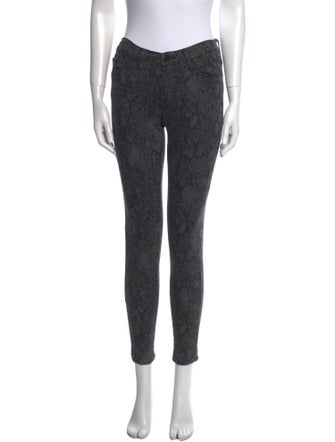 FRAME Printed Skinny Leg Pants