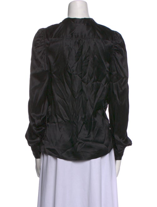 FRAME Silk V-Neck Blouse