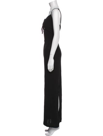 FRAME Square Neckline Long Dress