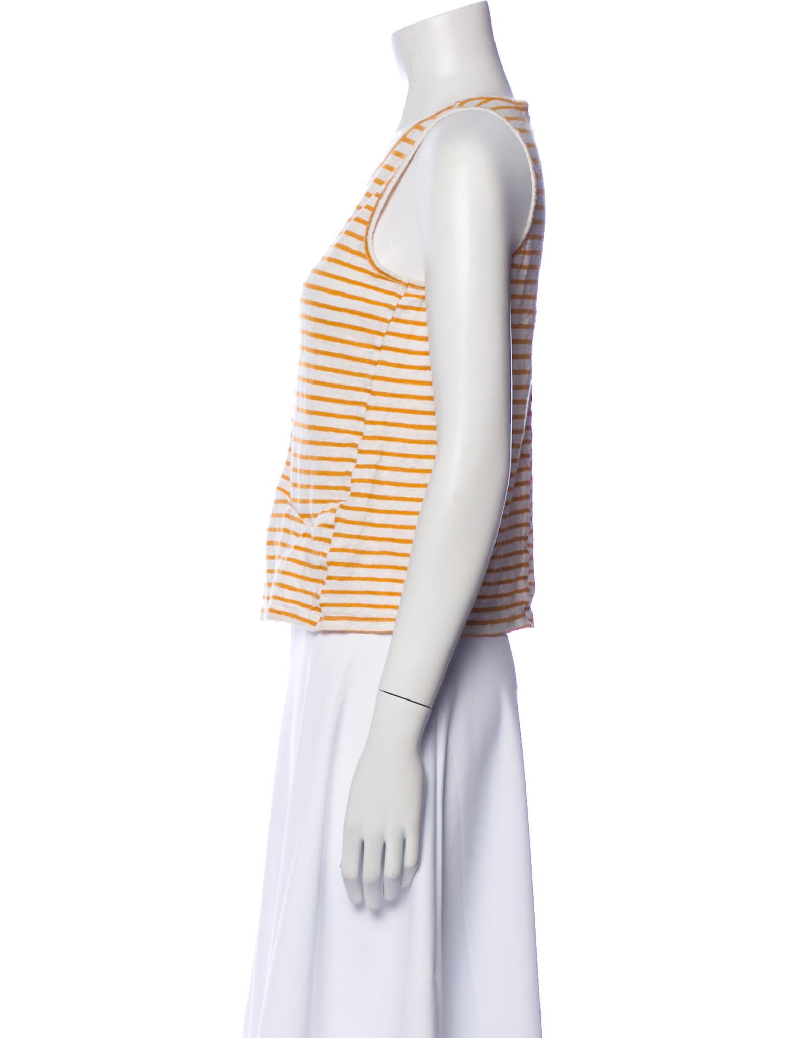FRAME Linen Striped Top