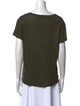 FRAME Linen Bateau Neckline T-Shirt