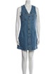 FRAME V-Neck Mini Dress