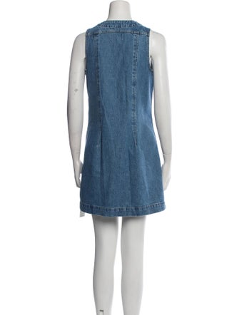 FRAME V-Neck Mini Dress