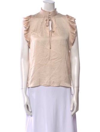 FRAME Mock Neck Sleeveless Blouse