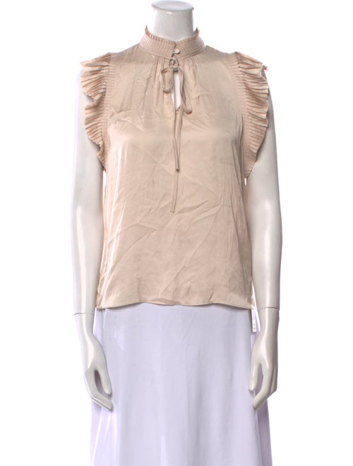 FRAME Mock Neck Sleeveless Blouse