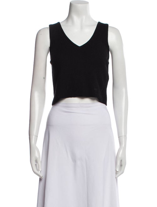 FRAME V-Neck Sleeveless Crop Top