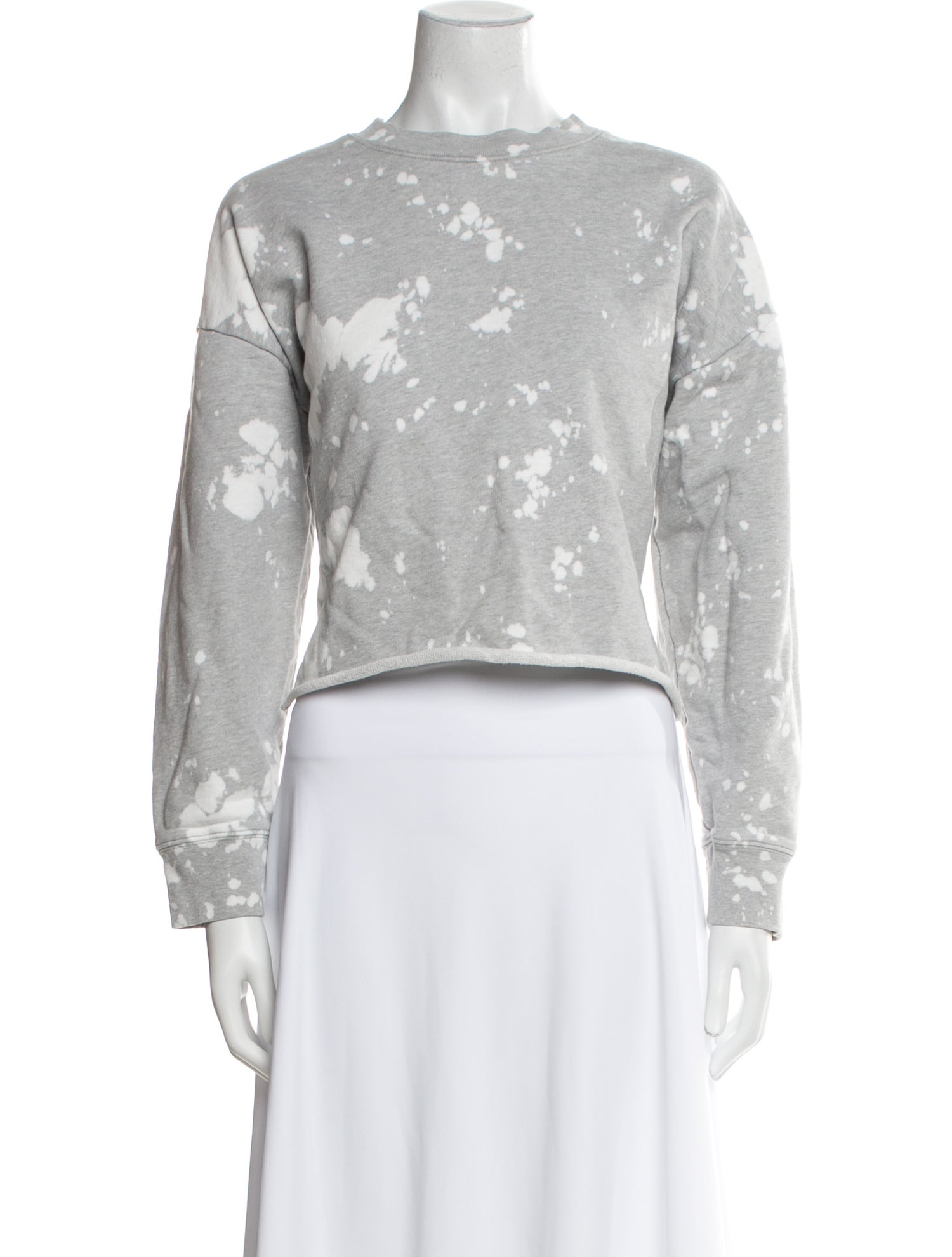 FRAME Tie-Dye Print Crew Neck Sweater