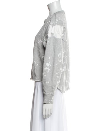 FRAME Tie-Dye Print Crew Neck Sweater